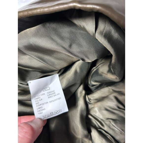 Belstaff Womens Size XS Leather Pleated Shorts With Belt In Brown - Picture 7 of 16